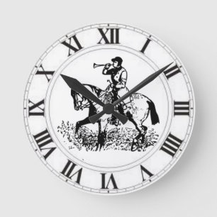 Horloge Ronde Huntsman Horn Fox Hunt Master Hunter Horse