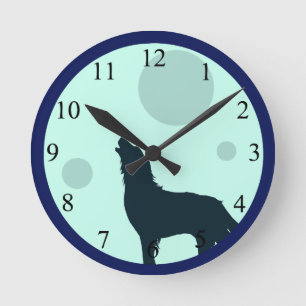 Horloge Ronde Hurlement à la lune