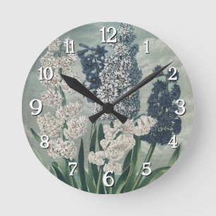 Horloge Ronde Hyacinthes (1807) - Exquise Botanique Vintage
