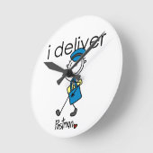 Horloge Ronde I Deliver mail carrier (Angle)