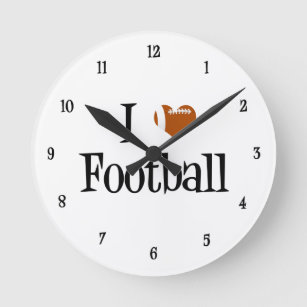 Horloge Ronde I Heart Football