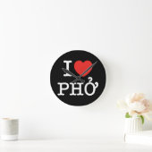 Horloge Ronde I Heart (Love) Pho (Maison)
