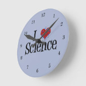 Horloge Ronde I Heart Science (Angle)