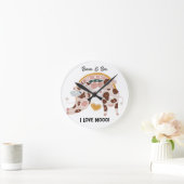Horloge Ronde I Looo Mooo Cute Cow Customisé Cadeau Lui (Maison)