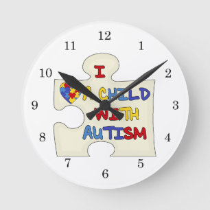 Horloge Ronde I Love a Child With Autism