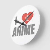 Horloge Ronde I love animes (Angle)
