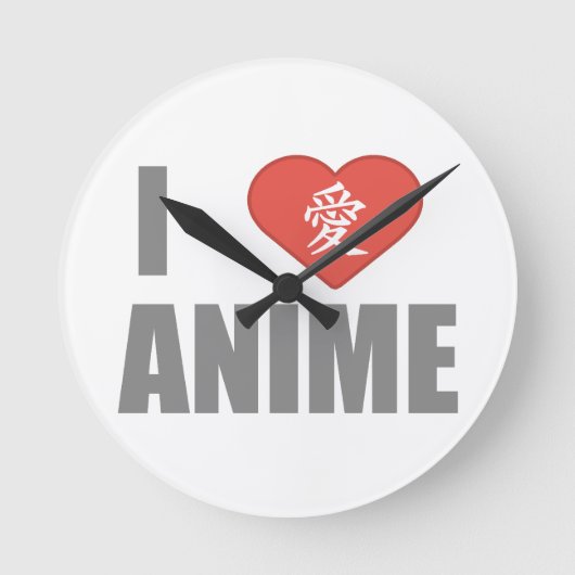 Horloge Ronde I love animes (Recto)