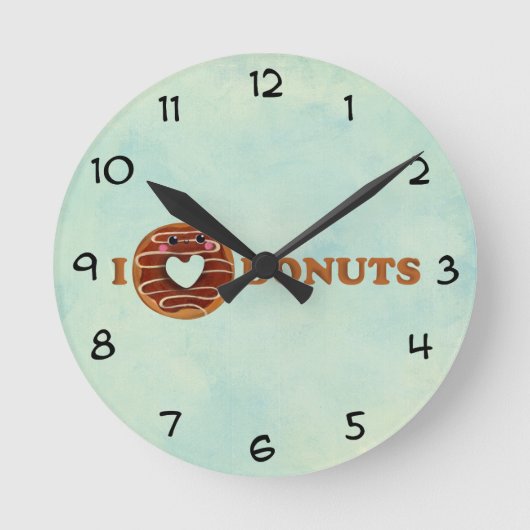 Horloge Ronde I love donuts (Recto)