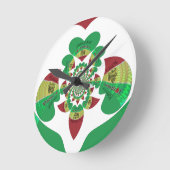 Horloge Ronde I Love Ethiopia Kaleidoscope - Heartfeel Rasta Art (Angle)