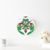Horloge Ronde I Love Ethiopia Kaleidoscope - Heartfeel Rasta Art (Maison)