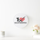 Horloge Ronde I-love-Manchester (Maison)