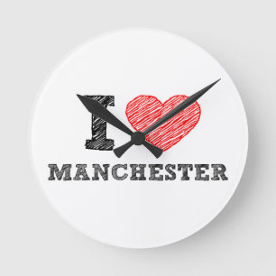 Horloge Ronde I-love-Manchester