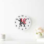 Horloge Ronde I Love New York NY O'clock L. Edition (Maison)
