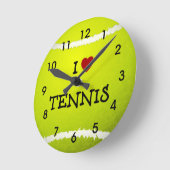 Horloge Ronde I Love tennis (Angle)