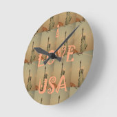 Horloge Ronde I Love USA (Angle)