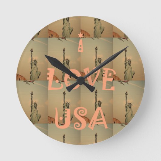 Horloge Ronde I Love USA (Recto)