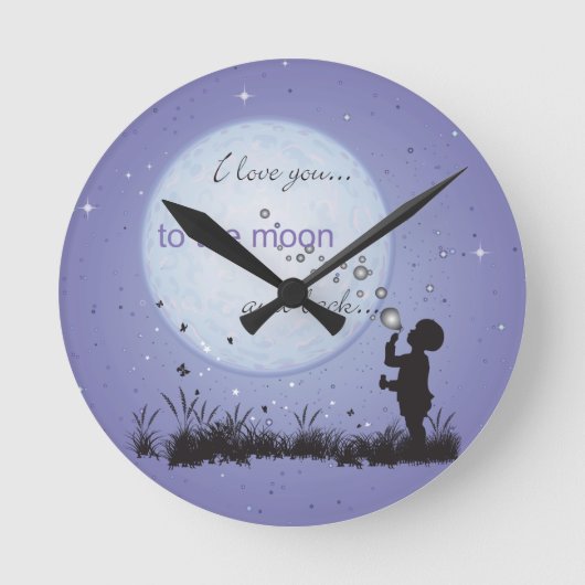 Horloge Ronde I Love You to the Moon and Back-Unique Toxits (Recto)