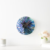 Horloge Ronde Ice Blue Monkey Puzzle Tree in Winter (Maison)