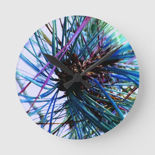 Horloge Ronde Ice Blue Monkey Puzzle Tree in Winter (Recto)