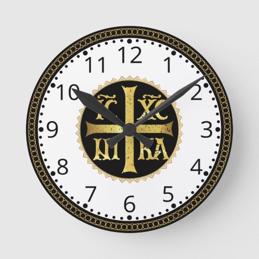 Horloge Ronde ICXC Numéro Jésus Orthodoxe (Recto)