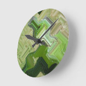 Horloge Ronde Iguana verte (Angle)