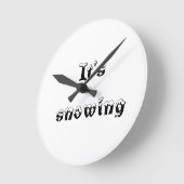 Horloge Ronde il neige (Angle)