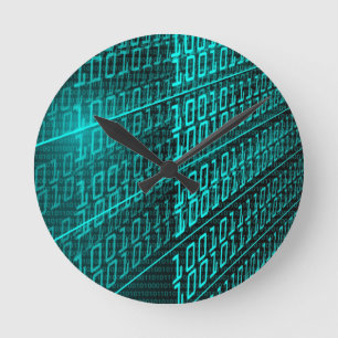 Horloge Ronde IL programmeur de programmation de code binaire