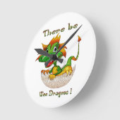 Horloge Ronde Il Y A Des Dragons De Wei (Angle)