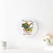 Horloge Ronde Il Y A Des Dragons De Wei (Maison)
