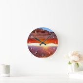 Horloge Ronde Île dans le ciel (Maison)