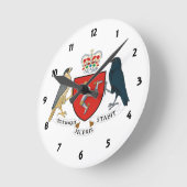 Horloge Ronde île de l'emblème de l'homme (Angle)