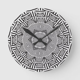 Horloge Ronde Illusion indienne de style de Wellcoda optique