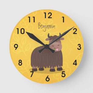Horloge Ronde Illustration amusante de dessin humoristique sur l