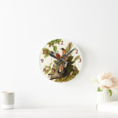 Horloge Ronde Illustration Audubon American Robin Wildlife Bird (Maison)