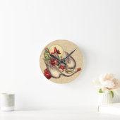 Horloge Ronde Illustration d'antiquité de Mère Goose Child (Maison)