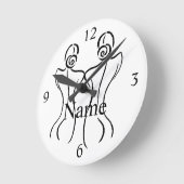 Horloge Ronde Illustration d'art féminin Thunder_Cove (Angle)