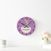 Horloge Ronde Illustration d'autruche pour bébé à couver mignon (Maison)