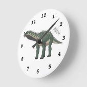 Horloge Ronde Illustration de Barapasaurus (Angle)
