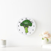 Horloge Ronde Illustration de Broccoli (Maison)