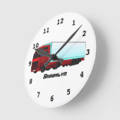 Horloge Ronde Illustration de camion roumain (Angle)