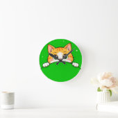 Horloge Ronde Illustration de chat mignon (Maison)
