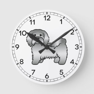 Horloge Ronde Illustration de chien de dessin animé mignon Havan