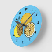 Horloge Ronde Illustration de citron (Angle)