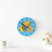 Horloge Ronde Illustration de citron (Maison)