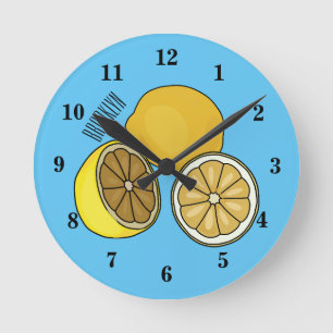 Horloge Ronde Illustration de citron