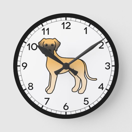 Horloge Ronde Illustration de design de chien cartoon Grand Dano (Recto)