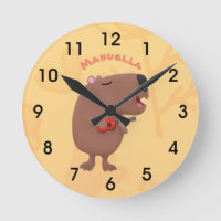 Illustration de dessin animé de capybara ukulele