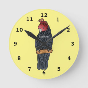 Horloge Ronde Illustration de dessin animé de coqs de gangs de g