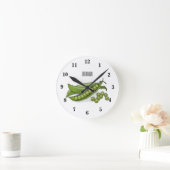 Horloge Ronde Illustration de dessin de pois (Maison)