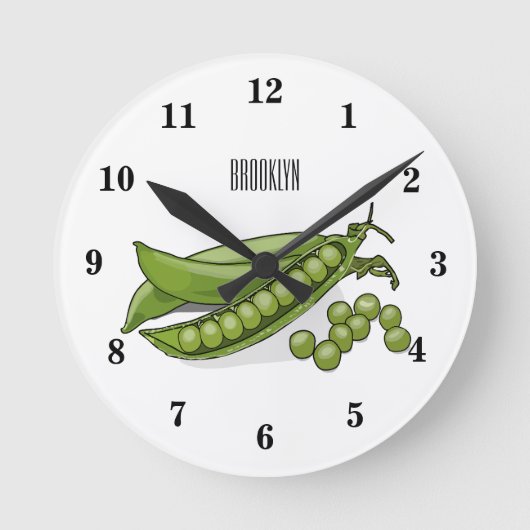 Horloge Ronde Illustration de dessin de pois (Recto)